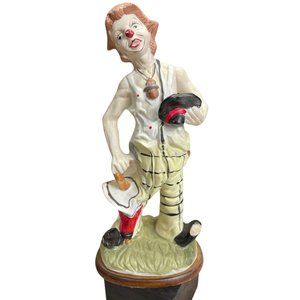 Unbranded Ceramic Circus Sad Clown Figurine.   11.5' Tall. Home decor.